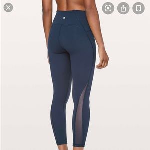 Lululemon Navy 7/8 train time pant